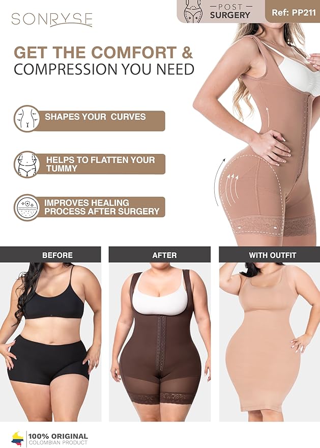 Sonryse Tummy Tuck Compression Garment for Women Fajas Colombianas Reductoras y Moldeadoras Stage 2 Faja-StrideForce Fitness