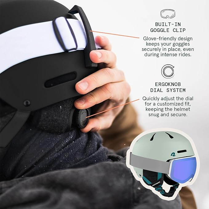 Retrospec Comstock Ski Helmet - Snowboard Helmet for Adults & Youth - Adjustable Fit Snow Helmet with Protective Shell and Breathable Vents for Men, Women, Boys & Girls-StrideForce Fitness