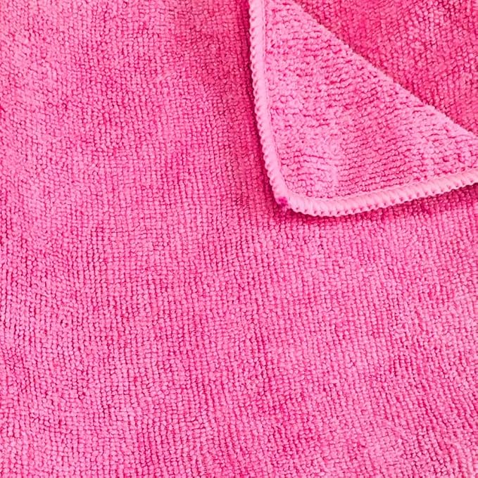 Arkwright Microfiber Gym Towel - Pack of 12 - Super Soft, Quick Dry Workout Sweat Towels, 300 GSM Lightweight & Absorbent for Sports, Working Out, Yoga, and Spa, 16 x 27 in, Hot Pink-StrideForce Fitness