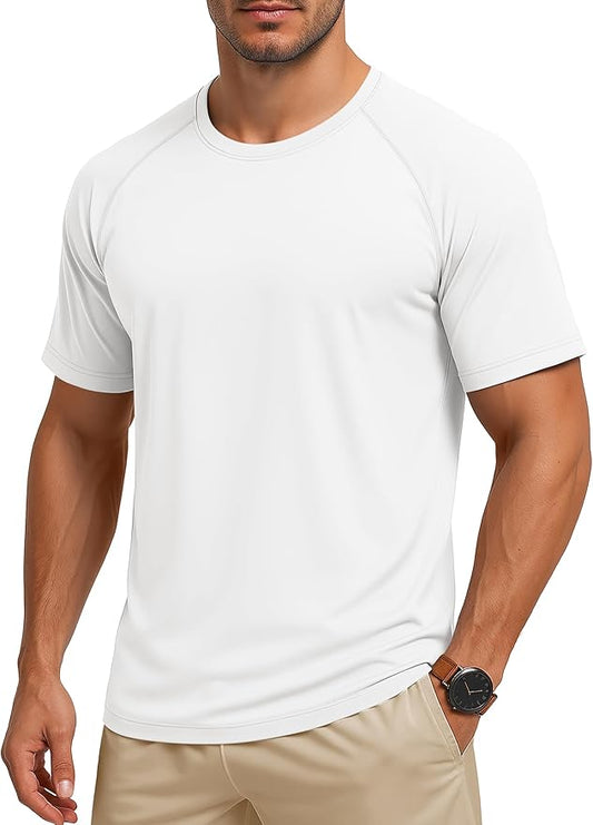 MAGCOMSEN Men's Short Sleeve UPF 50+ Sun Protection Shirts Quick Dry Athletic T-Shirt Hiking Running Swimming Rash Guard-StrideForce Fitness