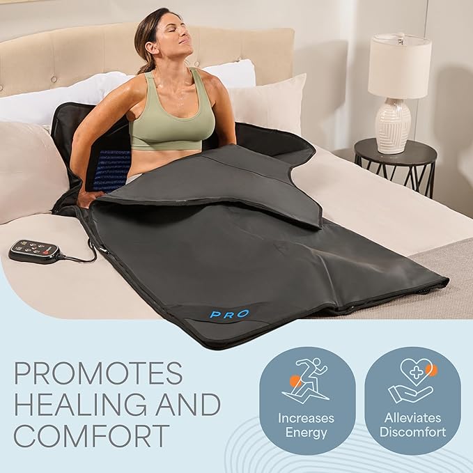 LifePro RejuvaWrap Infrared Sauna Blanket for Detox & Relaxation – Available in 5 Colors & 3 Models – Portable Far Infrared at Home Sauna for Muscle Relief, Circulation & Recovery – 9 Heat Levels-StrideForce Fitness