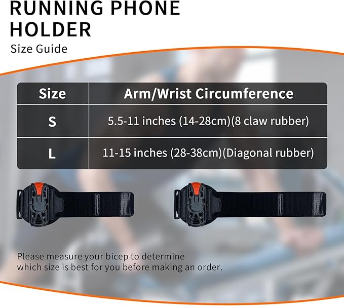 Wristband Phone Holder for Running,Phone Wrist Strap 360° Rotation & Detachable - Compatible with iPhone 16/15/13/XR, for Samsung and More - Fits 4''-6.5'' Phones - for Walking(S)-StrideForce Fitness