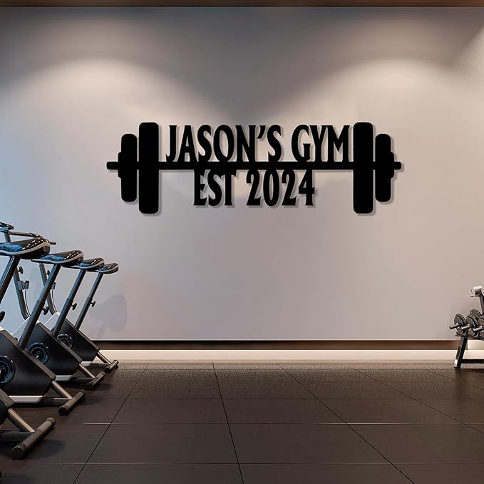 Luxury Personalized Gym Metal Sign, Custom Home Gym Decorations, Gifts for Fitness Lovers, Workout Room Decor, Gym Signs, Christmas Gifts 9-StrideForce Fitness