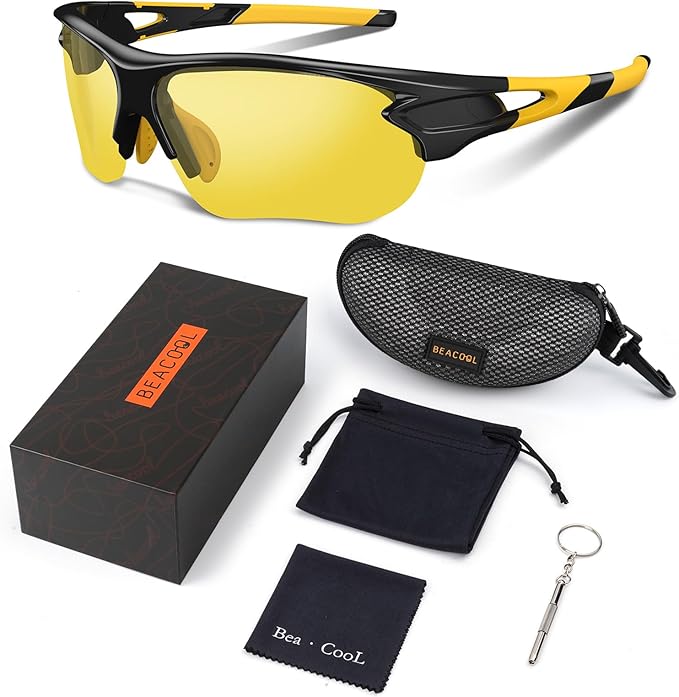 BEACOOL Polarized Sports Sunglasses for Men Women Youth Baseball Fishing Cycling Running Golf Motorcycle Tac Glasses UV400-StrideForce Fitness