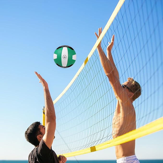 Official Size 5 Volleyball, Soft Indoor Outdoor Volleyball for Game Gym Training Beach Play, 2 Pcs Per Pack with Pump Kit-StrideForce Fitness