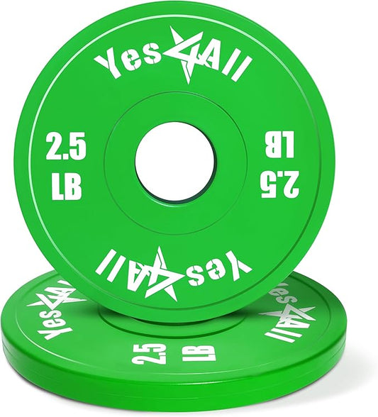 Yes4All Fractional Weight Plates Set, Available In Steel And Rubber, Set of 2/4/6 Plates in 1.25LB, 2.5LB, or 5LB Sizes, Micro Change Plates for Dumbbell and Olympic Barbell Weightlifting-StrideForce Fitness