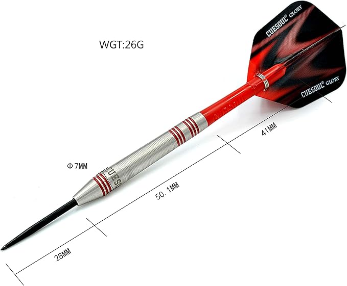 CUESOUL Professional Tungsten Steel Tip Dart Set 85% Tungsten 22g/24g/26g-Glory Series-StrideForce Fitness