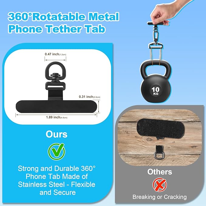 Phone Strap Crossbody Wrist Strap, Upgraded Phone Lanyard with Adjustable Purse-StrideForce Fitness