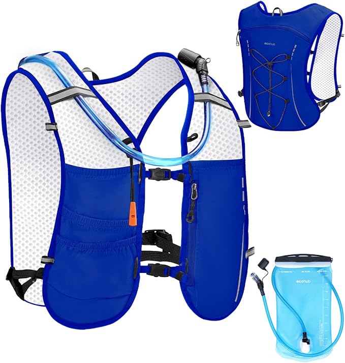 ECOHUB Running Hydration Vest Backpack,Lightweight Breathable Pack with 2L Water Bladder Bag Daypack for Hiking Trail Running Cycling Race Marathon for Women Men-StrideForce Fitness