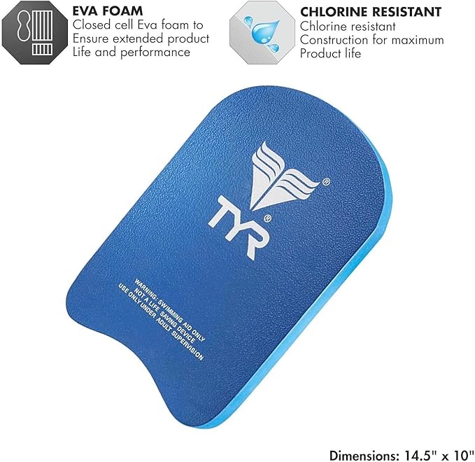 TYR Junior Kickboard Swimming Training Aid, Pool Exercise Equipment-StrideForce Fitness