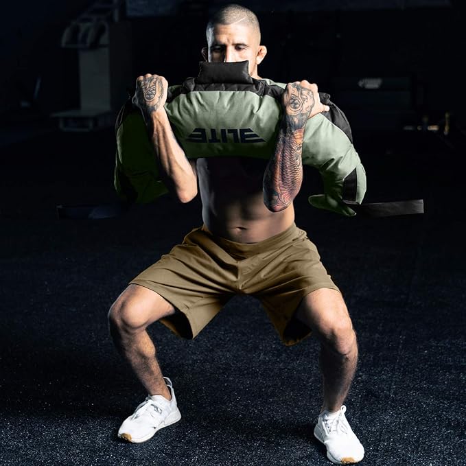 Elite Sports Bulgarian Canvas Bag, Fitness Canvas MMA Gym Cross Workout Training Sandbag 17, 25, 33, 45 lbs (UNFILLED)-StrideForce Fitness