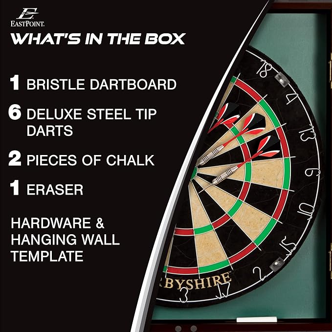 EastPoint Sports Bristle Dartboard and Cabinet Sets- Features Easy Assembly - Complete with All Accessories-StrideForce Fitness