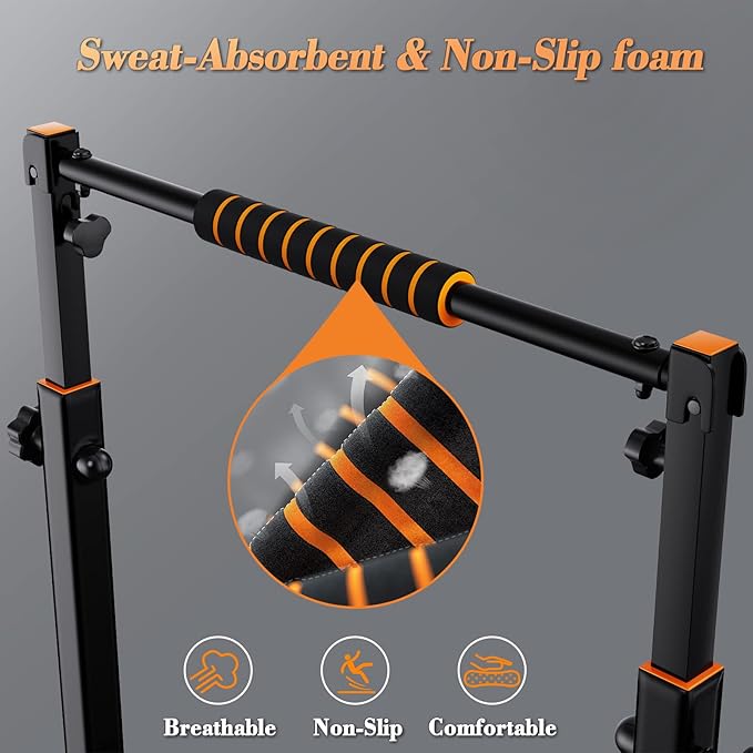 Sportsroyals Adjustable Dip Bar Station, Heavy Duty Parallette & Parallel Bars, 400LBS Stable Dip Stands for Home Gym, Calisthenics & Upper Body Workout Equipment-StrideForce Fitness