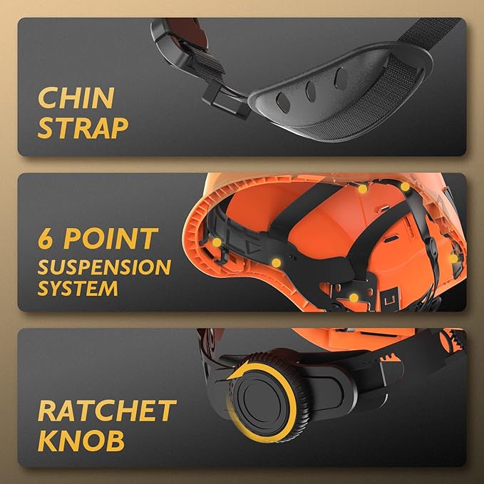 TOOLIOM Chainsaw Helmet with Face Shield and Ear Muffs, Forestry Safety Helmet, ANSI Z89.1 Certified Arborist Helmet, Chainsaw Safety Equipment-StrideForce Fitness