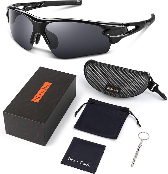 BEACOOL Polarized Sports Sunglasses for Men Women Youth Baseball Fishing Cycling Running Golf Motorcycle Tac Glasses UV400-StrideForce Fitness