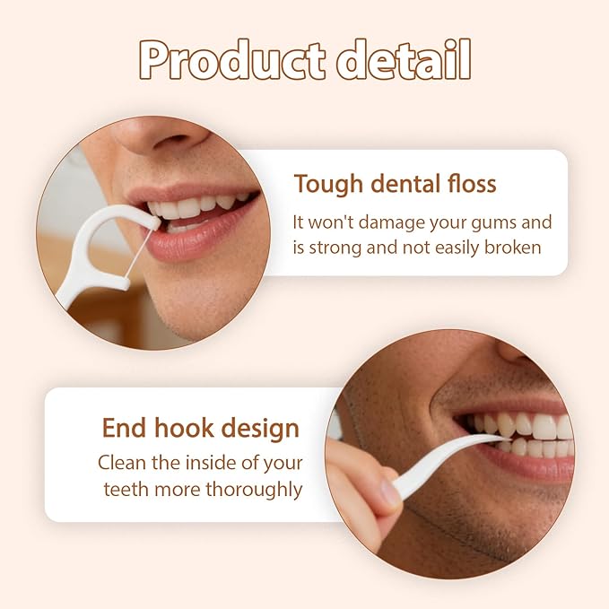 Portable Dental Floss Case,Automatic Dental Floss Pick Case,Refillable Floss Organizer with 100 Picks,Dentals Flosss Pick Cases for Cleaning Teeth and Oral Care (2PCS B)