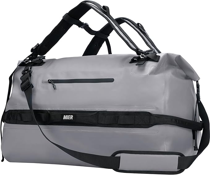 MIER Large Waterproof Duffel Bag Rolltop Dry Backpack Duffle Bags for Kayaking, Rafting, Boating, Swimming, Camping, Travel, Gym, Beach, 60L/80L-StrideForce Fitness