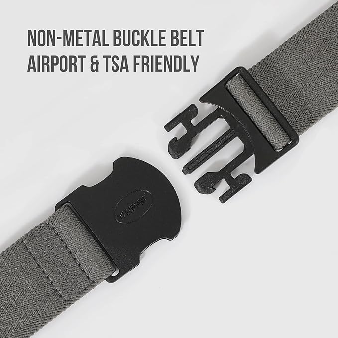 WHIPPY Mens Elastic Stretch Belt Unisex Adventure Web Belt for Women Men with Non-Metal Buckle Adjustable Belts-StrideForce Fitness
