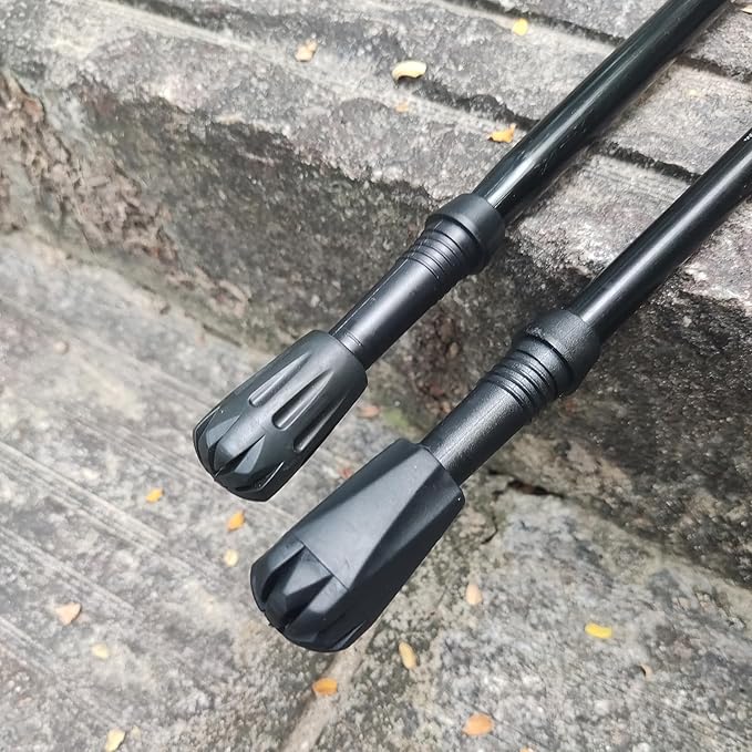 Walking Stick Tips Rubber 4pcs Trekking Pole Tips Replacement- Rubber Feet for Hiking Poles, Walking Sticks, Trekking Poles | Rubber Tip for Walking Sticks Hiking Trekking Poles Boot Tips Rubber Feet-StrideForce Fitness