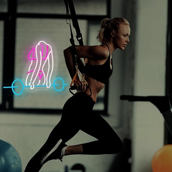 Gym Neon Sign For Home Gym Decor Gym Lighting for Man Cave Decor Gifts 15.7"×12.9"-StrideForce Fitness