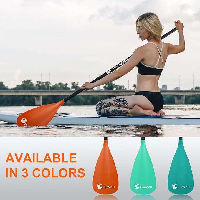 SUP Paddle, Stand Up Paddle Board Paddle Lightweight Adjustable 4-Piece Aluminium Kayak Paddles, Unique Lock Design Floating Alloy Shaft Paddle for Paddle Board-StrideForce Fitness