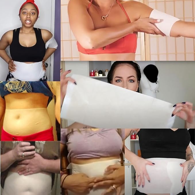 Ultimate Body Wrap with Guarana, Green Tea, and Seaweed Works for Stomach Belly Legs Arms Abdomen. 4 Wraps-StrideForce Fitness