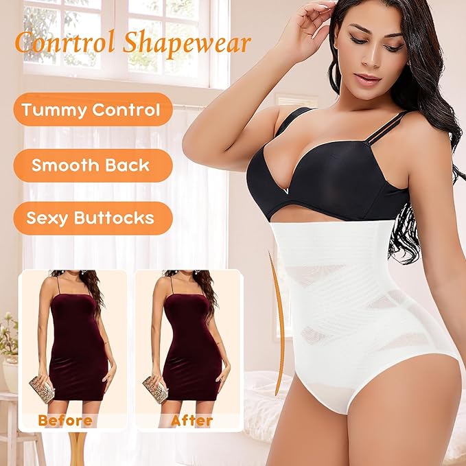 Tummy Control Shapewear Panties for Women High Waisted Body Shaper Slimming Shapewear Underwear Girdle Panty-StrideForce Fitness