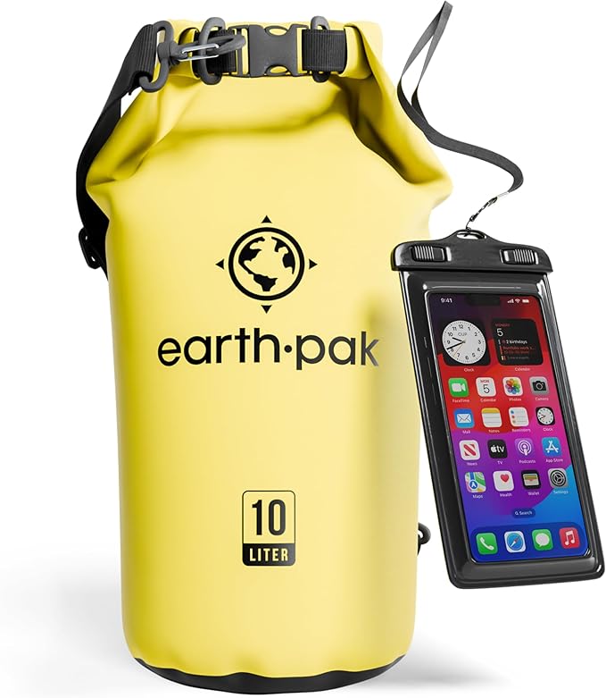 Earth Pak Waterproof Dry Bag - Roll Top Waterproof Backpack Sack Keeps Gear Dry for Kayak with Waterproof Phone Case-StrideForce Fitness