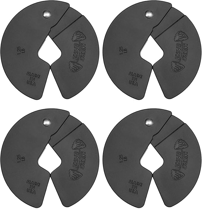 Micro Gainz Dumbbell Fractional 1.25lb Weight Plate, Ideal for Micro Loading, (Choose Color) 4 Piece Fractional Weight Plates, Designed for Dumbbell Training, Made In USA-StrideForce Fitness
