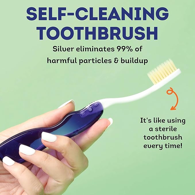 MOUTHWATCHERS Soft Flossing Folding Travel Toothbrush, 2 Pack, Red, Ultra Clean, Good for Sensitive Teeth and Gums, by Dr. Plotka's. Assorted Colors