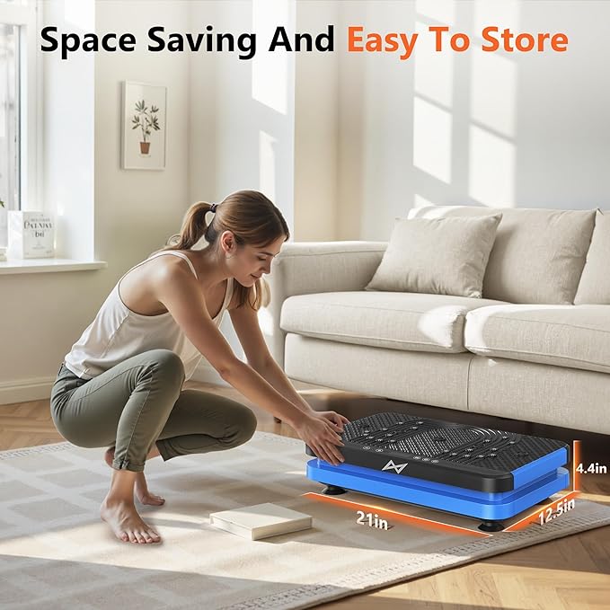 AXV Vibration Plate Fitness Platform Exercise Machine Vibrating Lymphatic Drainage Shaking Full Body Shaker Workout Vibrate Stand Shake Board Sport Gym for Weight Loss Fat Burner for Women Men-StrideForce Fitness