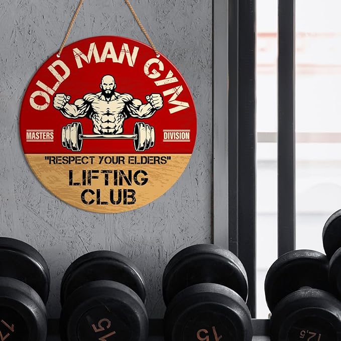 HSNBT Gym Signs Wall Decor, Home Gym Motivational Wall Decor Weightlifting Gym Hanging Signs Decorations for Fitness Workout Room Gift for Man Gym Enthusiast, Lifting Club-StrideForce Fitness