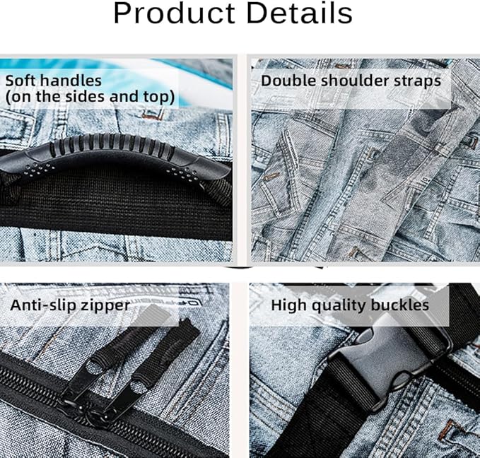 UNISTRENGH Snowboard Bag For Air Travel - Padded Snowboard Bag - Waterproof Fully Padded Snowboarding Travel Bag For Flying - Up to 165 CM Snowboards-StrideForce Fitness