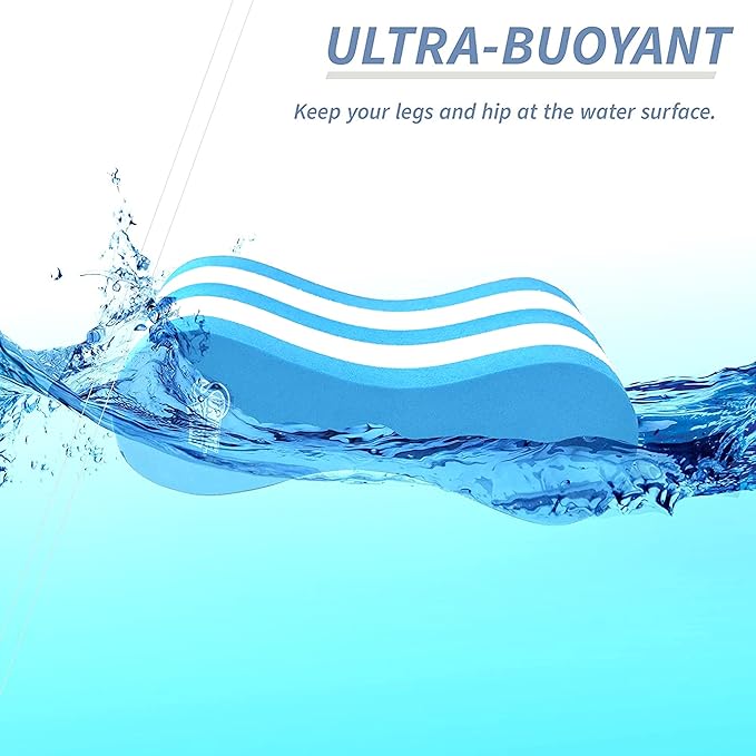 Sunlite Sports EVA 5-Layer Pull Buoy Leg Float - Pool Training Aid, Legs and HIPS Support for Adults, Kids, and Beginners, for Swimming Stroke-StrideForce Fitness