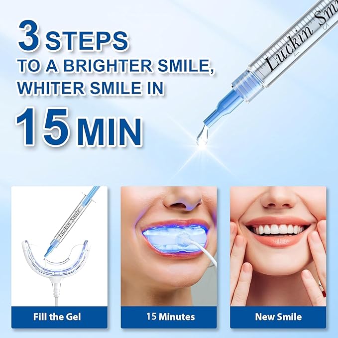 LUCKIN SMILE 10pcs Teeth Whitening Gel Refill with 35% Carbamide Peroxide Suitable for Sensitive Teeth Whitening, Teeth Whiteners Used in Conjunction with Teeth Whitening Kits