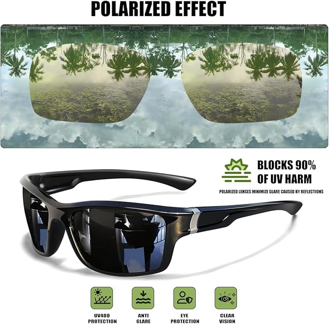 Polarized Sunglasses for Men Women Sports Goggles Lightweight Frame Cycling Running Fishing Driving UV400 Protection-StrideForce Fitness