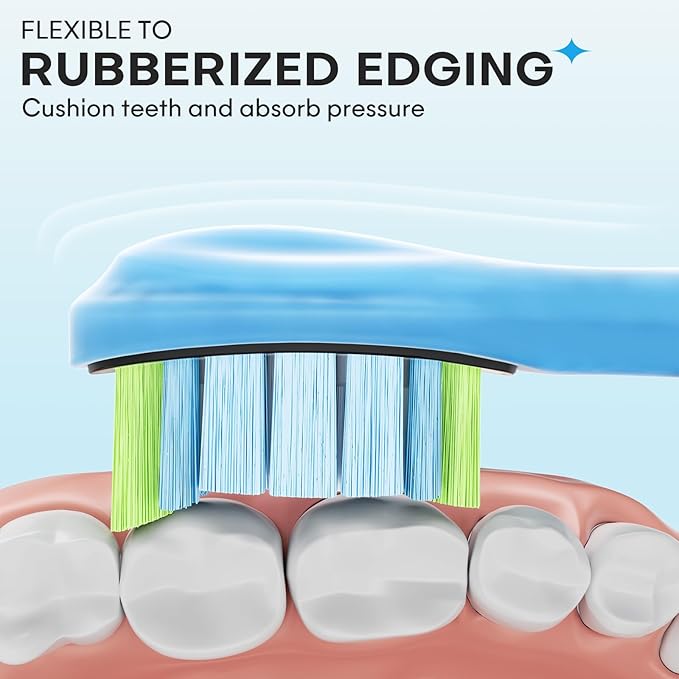 12 Pack Toothbrush Replacement Heads for Philips Sonicare, Electric Brush Heads Compatible with Phillips Sonic Snap-on Care Head (Black)