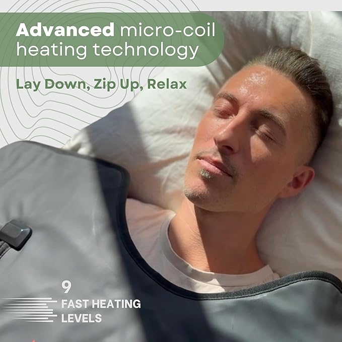 Pro M3 - Infrared Sauna Blanket | Detox, Wellbeing & Recovery | Highest Grade Materials + Jade & Tourmaline for Enhanced Therapy, Adjustable Temp 77-176°F, 6ft x 3ft (Mineral Edition)-StrideForce Fitness