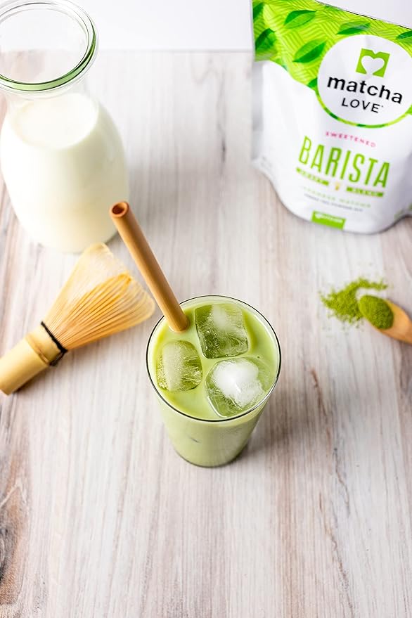 Matcha Love Green Tea Powder Packet, Sweetened, 8 Ounce-StrideForce Fitness