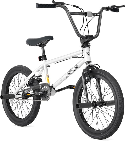 67i Boys BMX Bike 18/20 Inch Ages 8-12 Kids Bicycle with Front Rear U Brake Adjustable Seat Iron Fork 2.09" Wide Tires-StrideForce Fitness