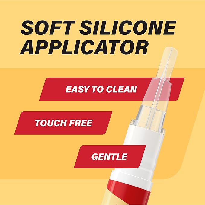 Orajel Rescue Relief Pen with Menthol Cooling Gel for Instant Pain Relief of Tooth & Gum, Mouth Sores, Braces and Denture Irritation, Touch-Free Silicone Applicator, 0.07 oz (2-Pack)