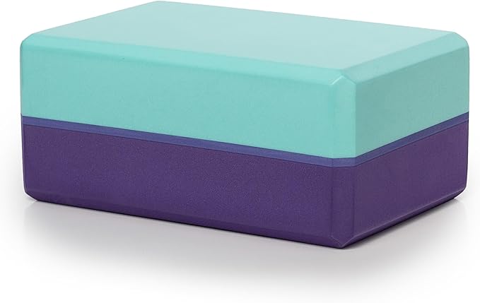 Sunshine Yoga 4" Striped Yoga Block, 6 Pack Bulk EVA Foam Yoga Blocks, Firm and Supportive Yoga Brick, Balance Foam for Stretching, Pilates, and Workout, 4" x 6" x 9"-StrideForce Fitness
