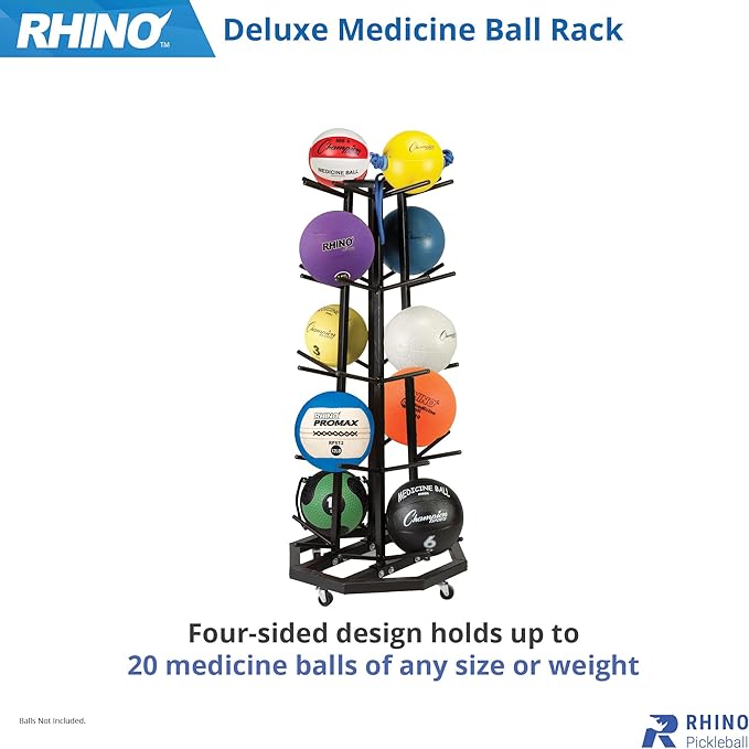 Champion Sports Medicine Ball Storage – Durable Trees & Racks, Multiple Styles, Sizes & Color Options for Organizing Medicine Balls in Home Gym or Fitness Facility-StrideForce Fitness