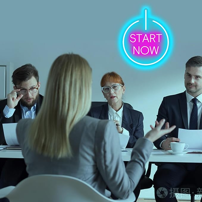 Start Now Neon Sign USB Powered with Dimmable Switch for Wall Background Decor Start Now Light Up Sign Neon for Office Gym Home Parties Decor Gift for Entrepreneurs Graduation 11.02 * 13.39In-StrideForce Fitness