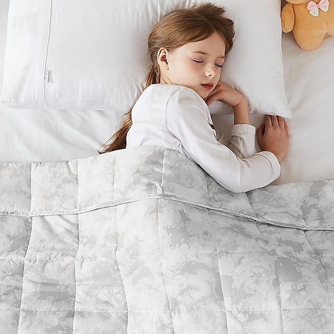 L'AGRATY Weighted Blanket - 40"x60" 7lbs Cooling Breathable Microfiber Material with Glass Beads Small Blanket for All-Season Summer Fall Winter Soft Thick-StrideForce Fitness