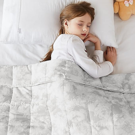 L'AGRATY Weighted Blanket - 40"x60" 10lbs Breathable Microfiber Material with Glass Beads Small Blanket for All-Season Summer Fall Winter Soft-StrideForce Fitness