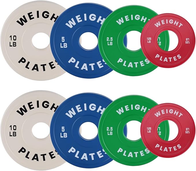 2 In Change Plates 1.25LB 2.5LB 5LB 10LB Fractional Weight Plates,Bumper Plates for Weight Lifting,Strength Training Gym Home,Rubber Coating-StrideForce Fitness
