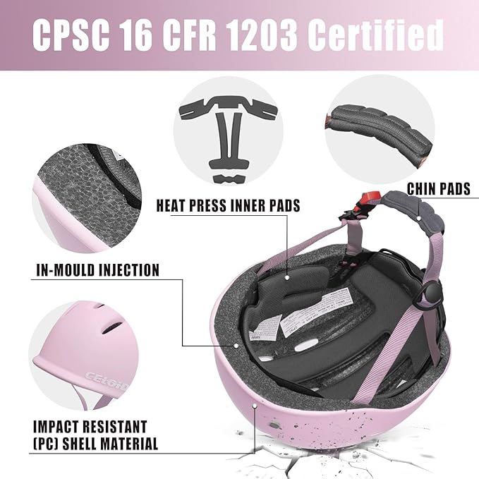 Kids Bike Helmet,Toddler Cyling Helmets for Ages 5-8-9-10-12-14-16Years Youth Boys & Girls,Child Adjustable Multi-Sport Bicycle Skateboard Roller Skate Scooter Balance Skateboarding Helmet-StrideForce Fitness