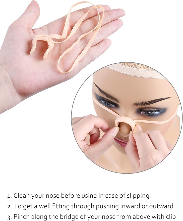 Blulu 6 Pieces Swimming Nose Clip Latex Gel Nose Plugs for Swimming Swimmer Accessories for Older Kids, Beige-StrideForce Fitness