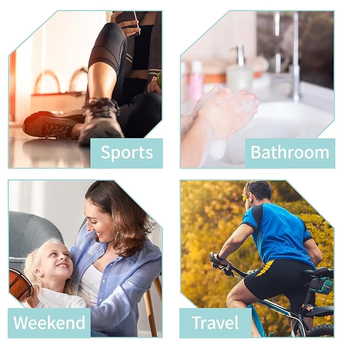 Tekson Plastic Travel Size Bottles 3.4 oz, Travel Mouthwash Bottle, Refillable Containers for Cosmetic with White Screw Cap for Travel Essentials (100ml, Clear)